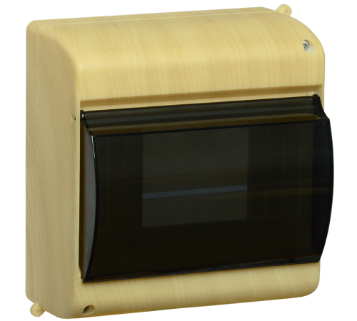 Корпус пластиковый навесной на 6 модулей КМПн 2/6 146х136х83мм IP30 сосна с прозрачной крышкой KREPTA 3  MKP42-N-06-30-09-S  IEK