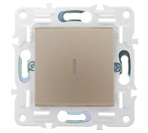 SKANDY Выключатель 1-клавишный с индикацией 10А SK-V07Sa песочный  SK-V10-1-10-K98  IEK