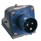 Вилка 513 стац.2Р+РЕ 16А 220В IP44  PSR51-016-3  IEK