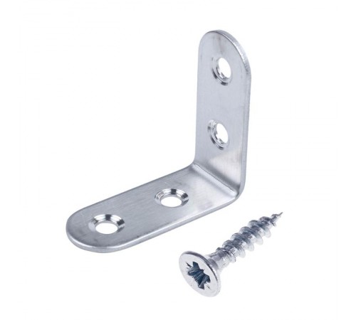 Уголок бытовой 35х35х12х2,0 с шурупом (6 шт) цинк - пакет ( 0,08989 кг)  110080  Tech-KREP