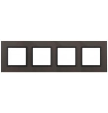 14-5104-32 Рамка на 4 поста, стекло, Эра Elegance, серый+антр  Б0034540  ЭРА