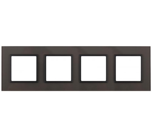 14-5104-32 Рамка на 4 поста, стекло, Эра Elegance, серый+антр  Б0034540  ЭРА