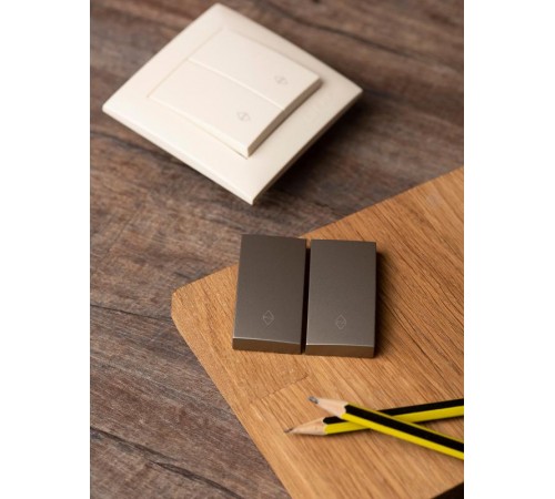 Валенсия лицевая панель выключателя 2-кл. проходного 10А кашемир EKF PROxima   ESV10-L-027-40   EKF