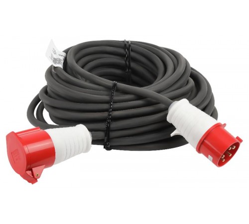 Удлинитель силовой IND380-U-1e-5x4-50m-IP44 на 380В в бухте 1 розетка CEE 5P 50м КГ 5х4 32A IP44  Б0057300  ЭРА