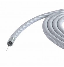 Металлорукав DN 10мм в герметичной ПВХ изоляции, Dвн 10,0 мм, Dнар 14,0, с протяжкой, 100 м, цвет серый  6071R-010100P  DKC