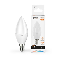 Лампа светодиодная LED 6Вт E14 220В 3000К Elementary свеча  33116  Gauss