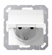 SCHUKO®-розетка 16 A / 250 B ~ с крышкой AS1521KLWW Jung