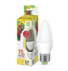 Лампа светодиодная LED-СВЕЧА-standard 7.5Вт 230В Е27 3000К 675Лм  4690612003948  ASD