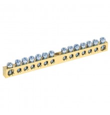 Шина PEN "земля-ноль" 6х9 мм 14/1 (14 групп/крепеж по центру)  11-2361  REXANT