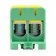 Клемма силовая вводная двойная КСВ 16-95 желто-зеленая EKF PROxima  plc-kvs2-16-95-y-green  EKF