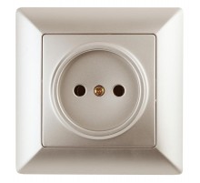4-201-04 Intro Розетка 2P, 16А-250В, СУ, Solo, шампань  Б0043308  Intro