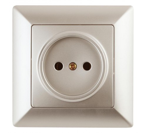 4-201-04 Intro Розетка 2P, 16А-250В, СУ, Solo, шампань  Б0043308  Intro