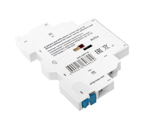 Контакт сигнализации аварийного отключения + вспомогательный контакт мгновенного действия АПД/GV2 АК-0110 1НЗ (авар.) + 1НО  apd-ad0110  EKF