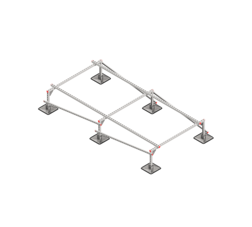 Опорная конструкция для установки оборудования TECHNORAPTOR STEELFOOT 1500х3000 тип 4  KM-TR-STF-SSEI-1500-3000-4  КМ - профиль