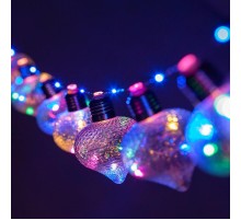 Гирлянда Лампочки мультиколор 80 micro  диодов, ЕGNIG - 80M  , 1,8 м, 10 колб 7*7 см, 3*АА, IP20  Б0051879  ЭРА