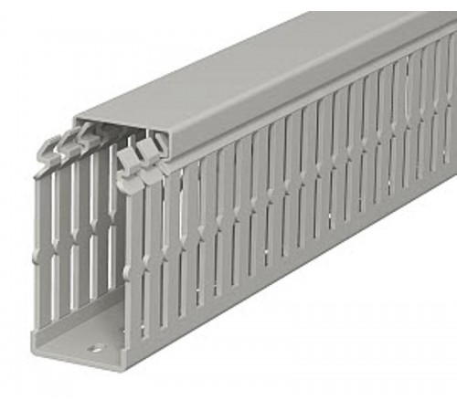Кабель-канал перфорированный LKV N 75x37,5x2000 мм ПВХ серый RAL7030  6178422  OBO Bettermann