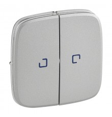 Valena ALLURE Алюминий Клавиша 2-ая с подсветкой/индикацией  755227  Legrand