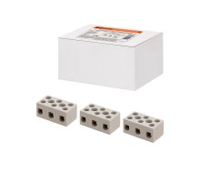 Керамический блок зажимов 10 Ампер 3 пары контактов с крепежным отверстием  SQ0531-0511  TDM
