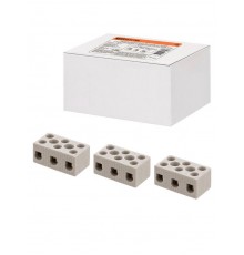Керамический блок зажимов 10 Ампер 3 пары контактов с крепежным отверстием  SQ0531-0511  TDM