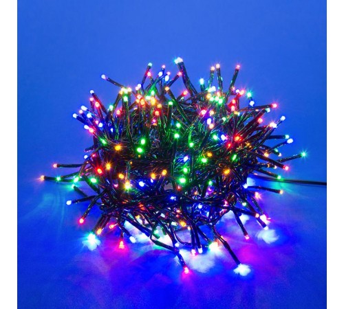 Гирлянда светодиодная  с контр. Фейерверк  ULD-S0600-400/DGA MULTI IP20 FIRECRACKER  6м. 400 диодов мультиколор шнур зеленый  UL-00005478  Uniel