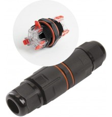 Соединитель-коннектор 3-контакт, с СМК221 пружинным контактом, водонепроницаемый, LD533  49190  STEKKER