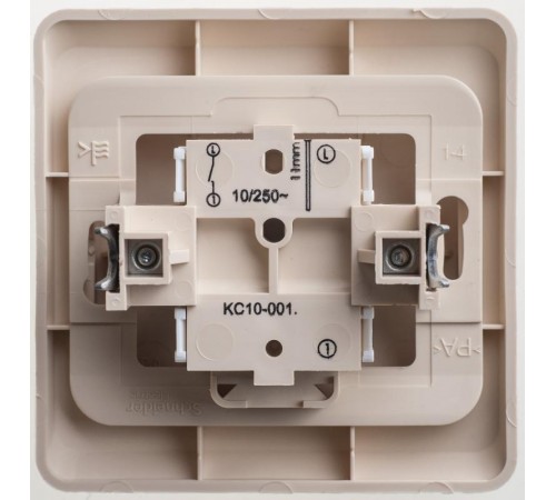 Этюд Кремовый С/У Выключатель кнопочный 1-клавишный  KC10-001K  SE