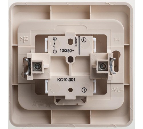 Этюд Кремовый С/У Выключатель кнопочный 1-клавишный  KC10-001K  SE