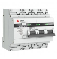 Выключатель автоматический дифференциального тока АД-32 (селективный) 3P+N 20А/100мА PROxima DA32-20-100S-4P-pro  EKF