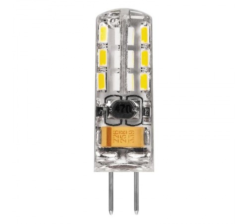 Лампа светодиодная LB-420 (2W) 12V G4 2700K капсула силикон  25858  FERON