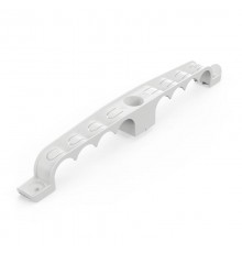 Держатель труб для прямого монтажа двусторонний на 8 мест в гофроящике серый d20 (100шт/кор) Промрукав  PR13.03296  Промрукав