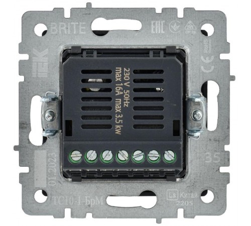 BRITE Термостат электронный с индикацией ТС10-1-БрМ маренго  BR-RT11-K35  IEK