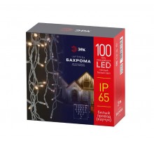 Гирлянда светодиодная ERAPS-WK2 бахрома 1x2 м, белый каучук, теплый белый свет 100 LED  Б0056013  ЭРА