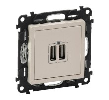 Valena LIFE DIY Сл.кость Розетка 2-ая USB 240В/5В 1500мА  753512  Legrand