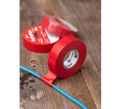 Изолента ПВХ красная 19мм 20м серии SafeFlex  plc-iz-sf-r  EKF