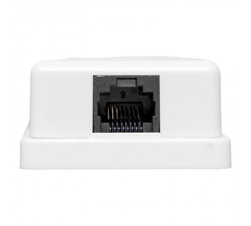 Розетка настенная TERACOM Cat.5E неэкранированная 1 порт RJ-45 Dual IDC белая  TRC-WBOX-1RJ45-5EUTP-WH  EKF