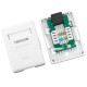 Розетка настенная TERACOM Cat.5E неэкранированная 1 порт RJ-45 Dual IDC белая  TRC-WBOX-1RJ45-5EUTP-WH  EKF