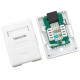 Розетка настенная TERACOM Cat.5E неэкранированная 1 порт RJ-45 Dual IDC белая  TRC-WBOX-1RJ45-5EUTP-WH  EKF