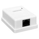Розетка настенная TERACOM Cat.5E неэкранированная 1 порт RJ-45 Dual IDC белая  TRC-WBOX-1RJ45-5EUTP-WH  EKF