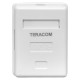 Розетка настенная TERACOM Cat.5E неэкранированная 1 порт RJ-45 Dual IDC белая  TRC-WBOX-1RJ45-5EUTP-WH  EKF