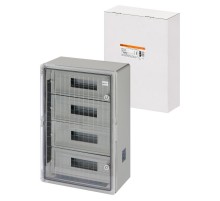 Бокс пластиковый навесной ЩРН-П-60 модулей, прозр. крышка, ABS, IP65, от -45 до +75 °С (400х600х200)  SQ0933-0218  TDM