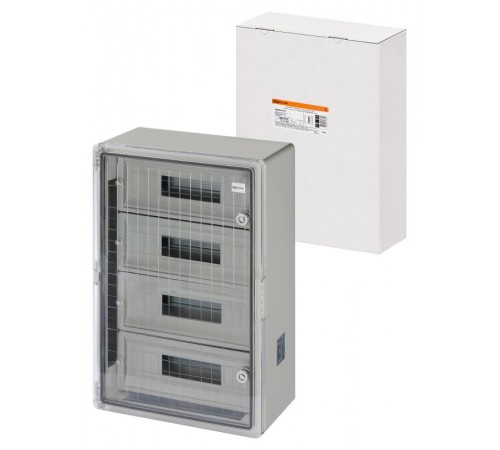 Бокс пластиковый навесной ЩРН-П-60 модулей, прозр. крышка, ABS, IP65, от -45 до +75 °С (400х600х200)  SQ0933-0218  TDM