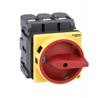 Выключатель-Разъединитель 3P 100A IP20 с красной рукояткой на дверцу 4 винтами с замком  MSD100310R  SE