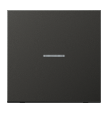 Одинарная клавиша с окошком для балансирных механизмов выключателей (кнопок), в комплекте с CD90HP (крепежный элемент), возможно IP44; металл; антраци