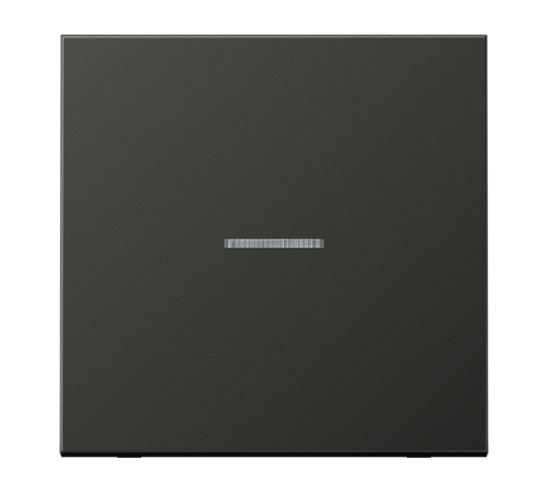 Одинарная клавиша с окошком для балансирных механизмов выключателей (кнопок), в комплекте с CD90HP (крепежный элемент), возможно IP44; металл; антраци