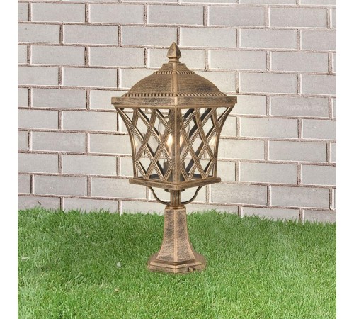 Светильник садово-парковый GL 1018S Cassiopeya S черное золото  a039869  Elektrostandard