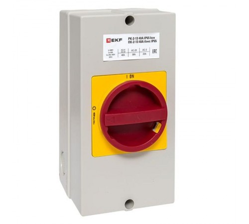 Переключатель кулачковый ПК-2-13 40А 3P "ВКЛ-ВЫКЛ" с блокировкой в боксе IP65  PROxima pk-2k-13-40-a65 EKF