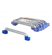 Шина "N" нулевая 6х9мм на двух угл. изоляторах 20 групп никелированная  SQ0801-0315  TDM