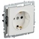 BRITE Розетка с заземлением со шторками 16А РС14-1-0-БрБ белый  BR-R14-16-K01-PRO  IEK