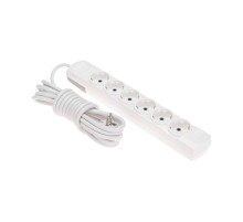 Удлинитель PREMIUM 6 гнезд, 5м, 3х1,5мм, с/з, белый  13-4114  REXANT