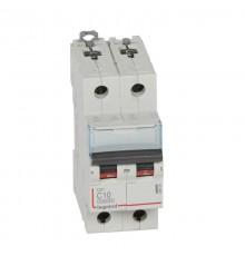 Выключатель автоматический двухполюсный DX3 10000 10А C 16кА  409200  Legrand